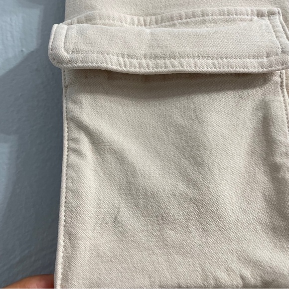 Aritzia Wilfred Modern Cargo wide leg pants Beige carpenter High Rise utility - Picture 13 of 13